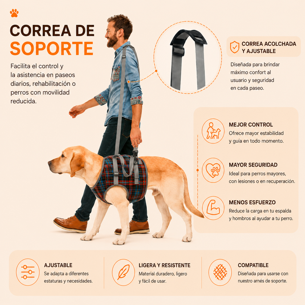 ARNÉS EN PECHERA Ó PATAS TRASERAS