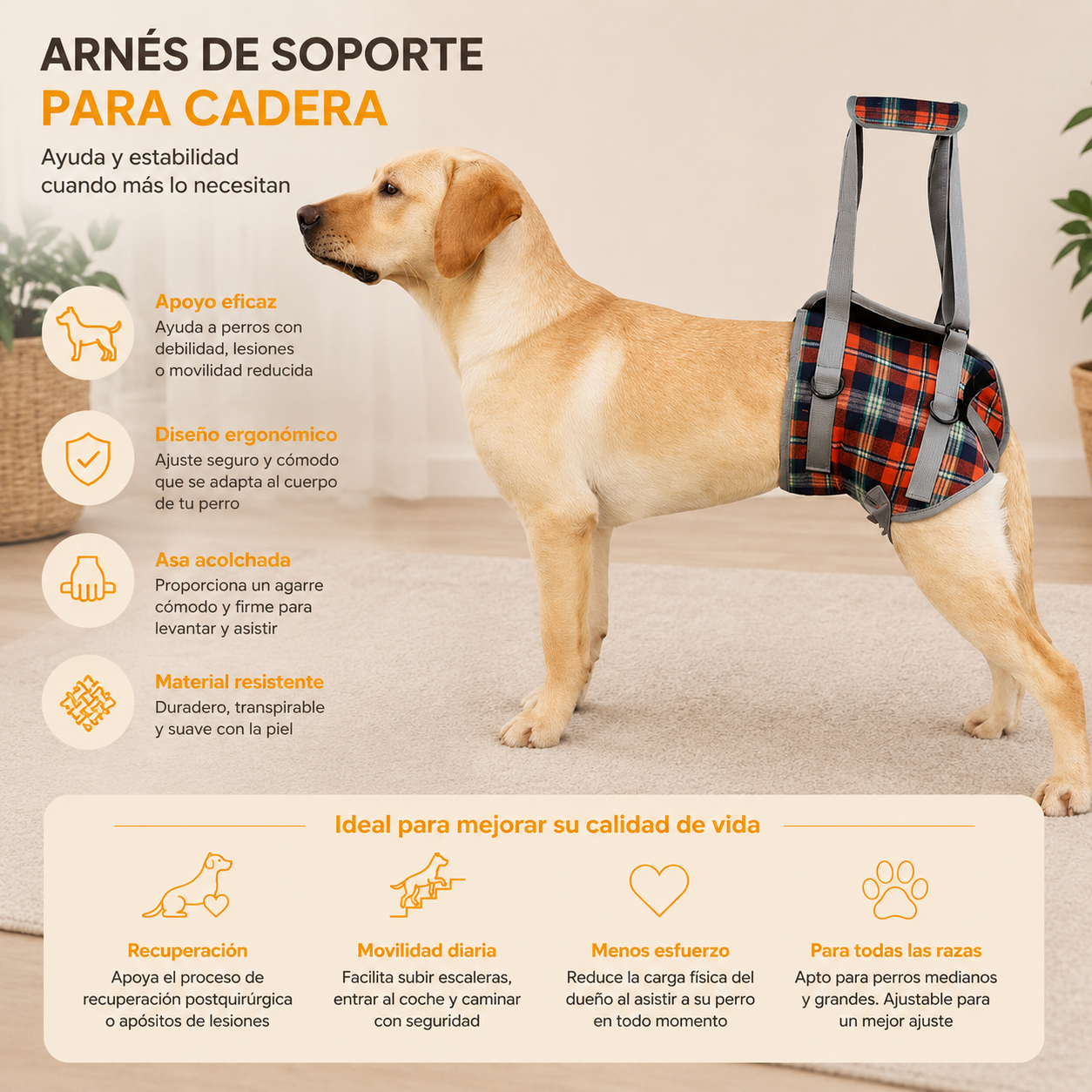 ARNÉS EN PECHERA Ó PATAS TRASERAS
