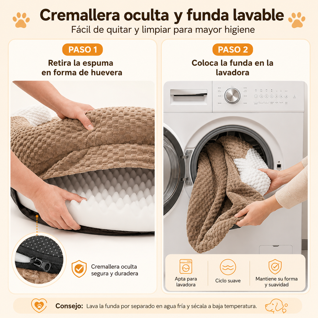 CAMA ORTOPÉDICA CON MEMORY FOAM